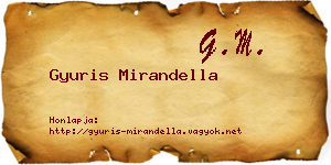Gyuris Mirandella névjegykártya